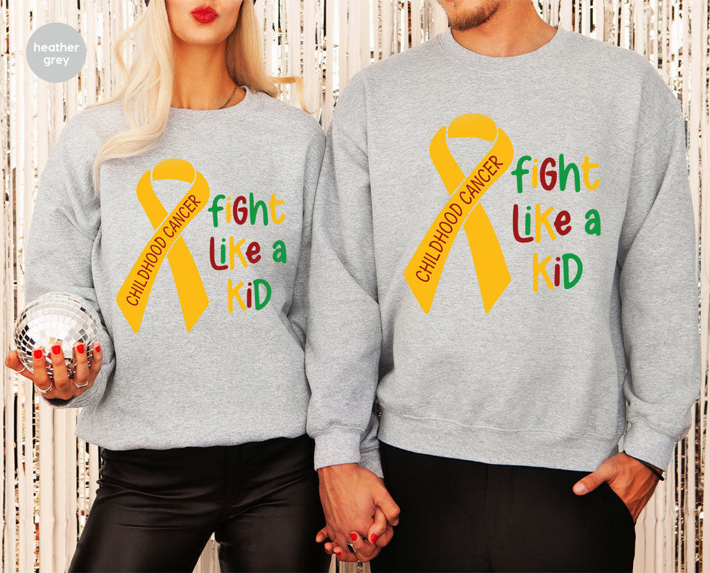 Fighting Like A Kid Shirt, Cancer Fight Childhood Canver product image 5