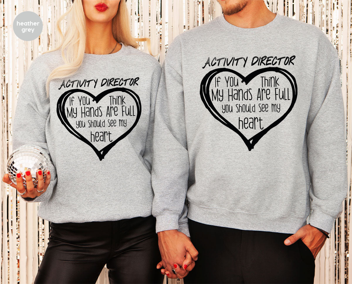 Activity Director Shirt, Love Heart Gift For Couples product image 7