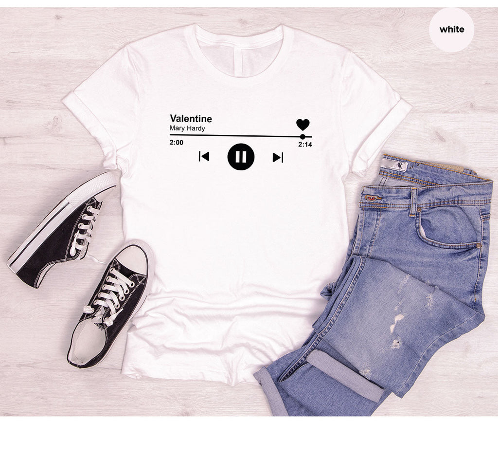 Valentine's Day Shirt, Play Music For Playlist T-Shirt product image 97