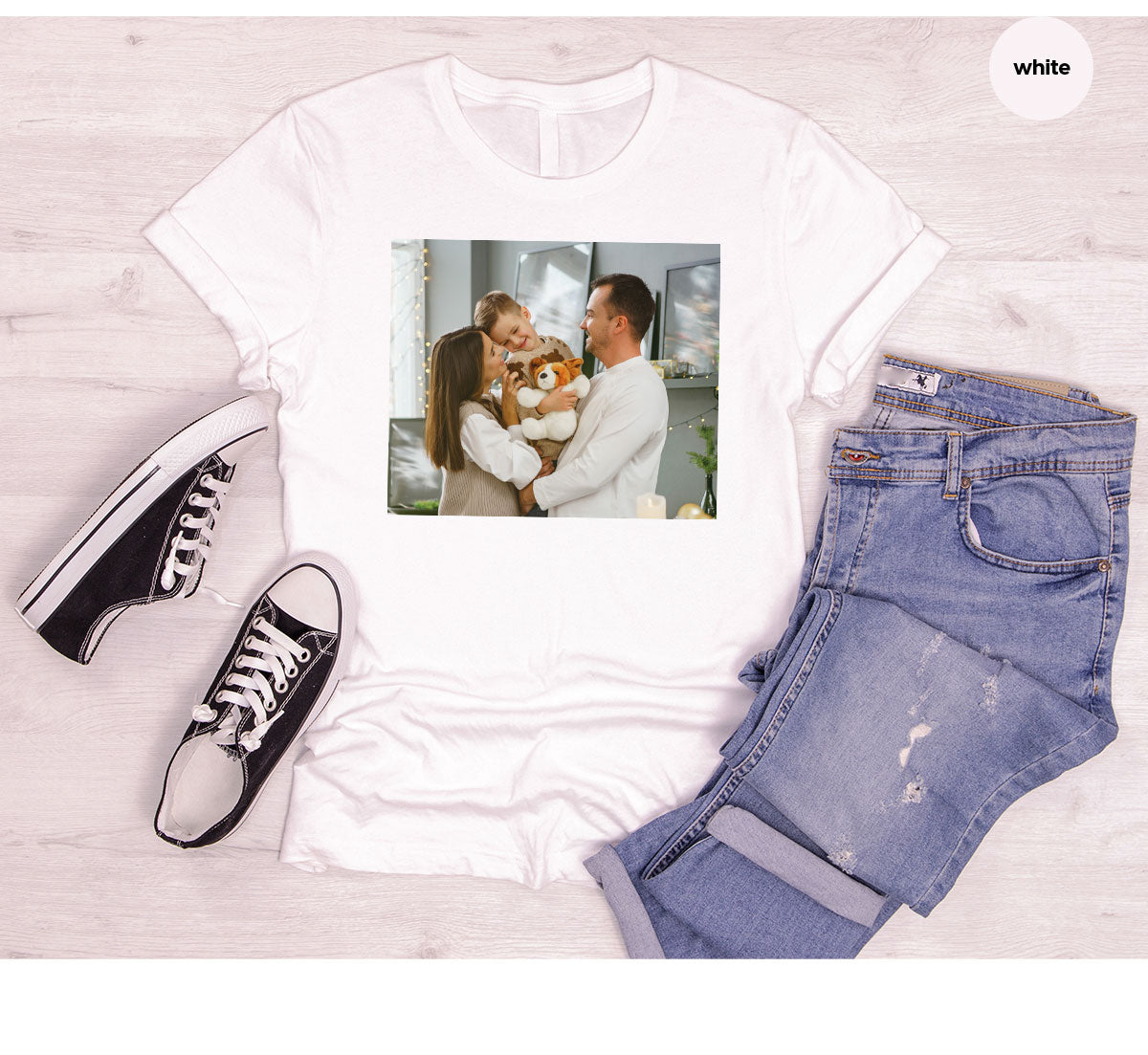 Custom Family T-Shirt, Customizable Photo Shirt, Baby Tee, product image 14