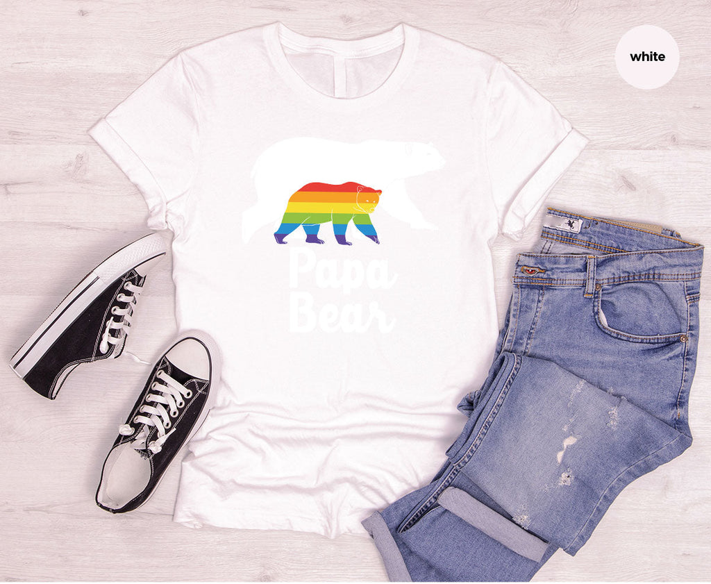 Papa Bear Shirt, T-Shirt, LGBT Rainbow Tee product image 19