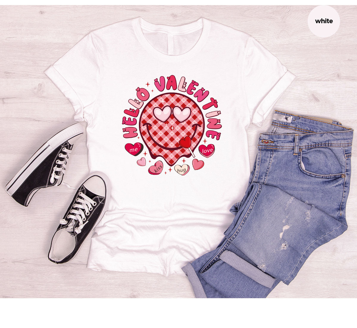 Hello Valentine Shirt, Valentine's Day Love Gift for My product image 5