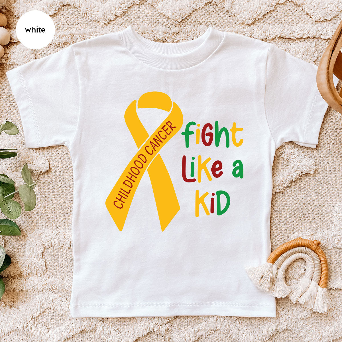 Fighting Like A Kid Shirt, Cancer Fight Childhood Canver product image 8