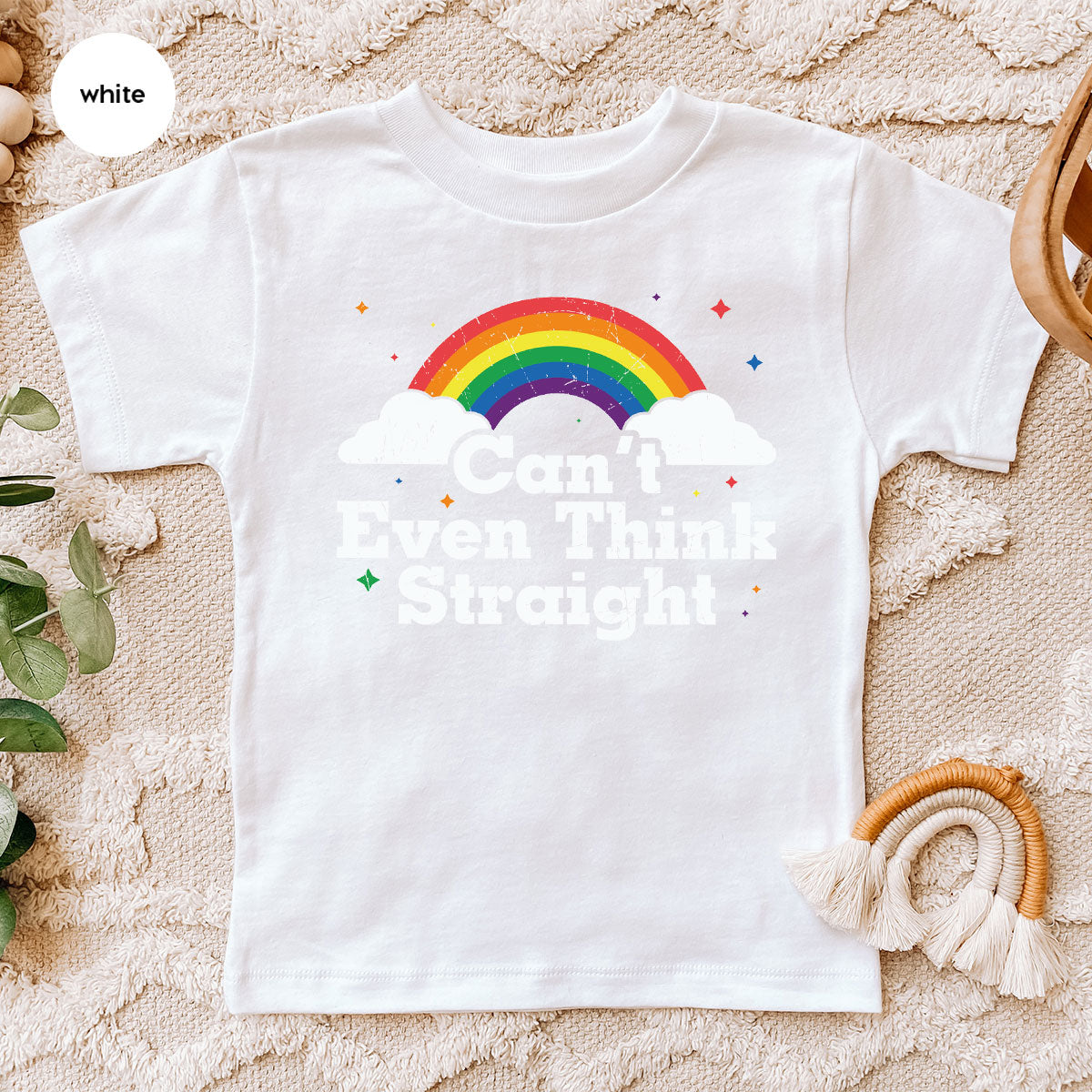 Can I Even Think Straight Shirt, Rainbow T-Shirt, LGBT product image 24