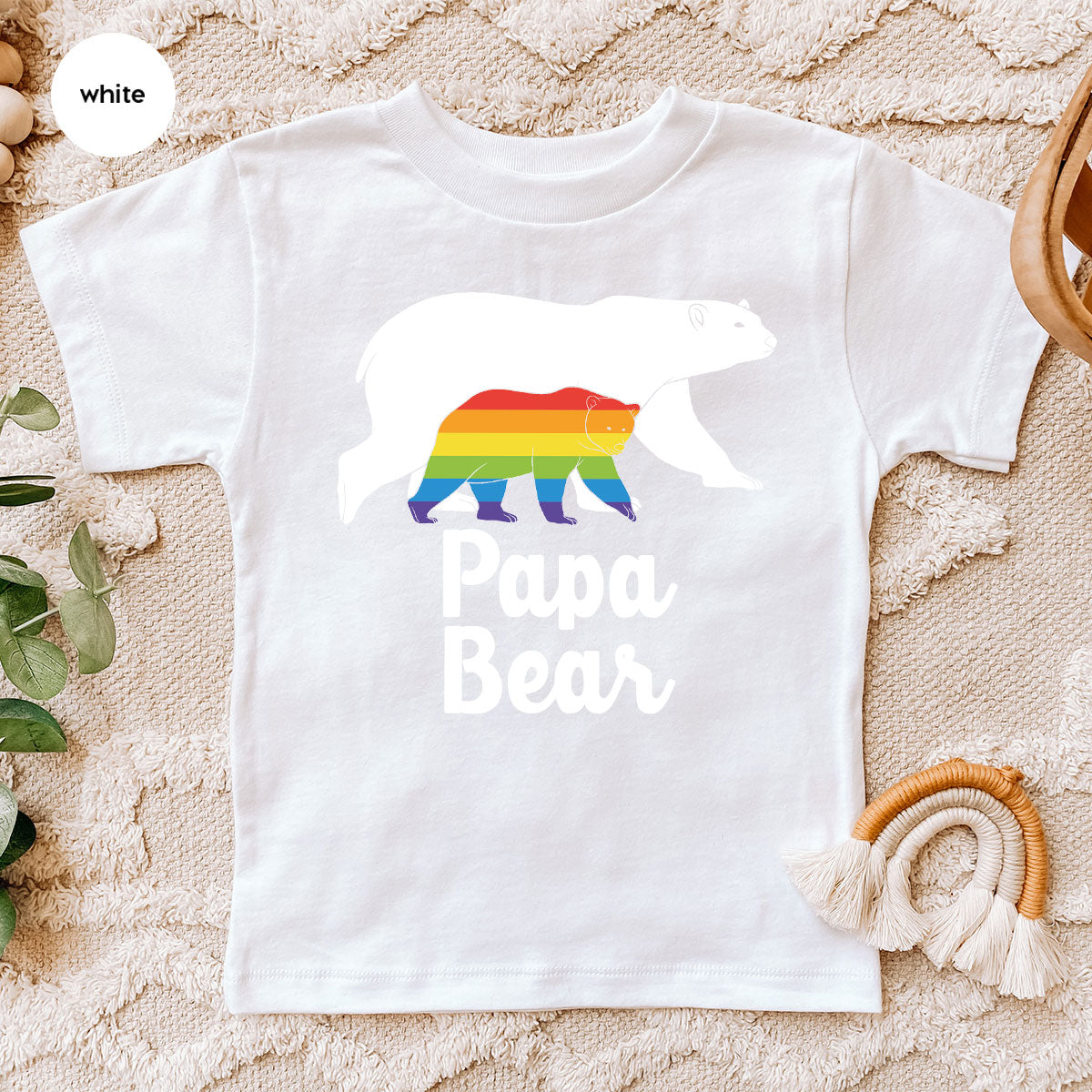 Papa Bear Shirt, T-Shirt, LGBT Rainbow Tee product image 20