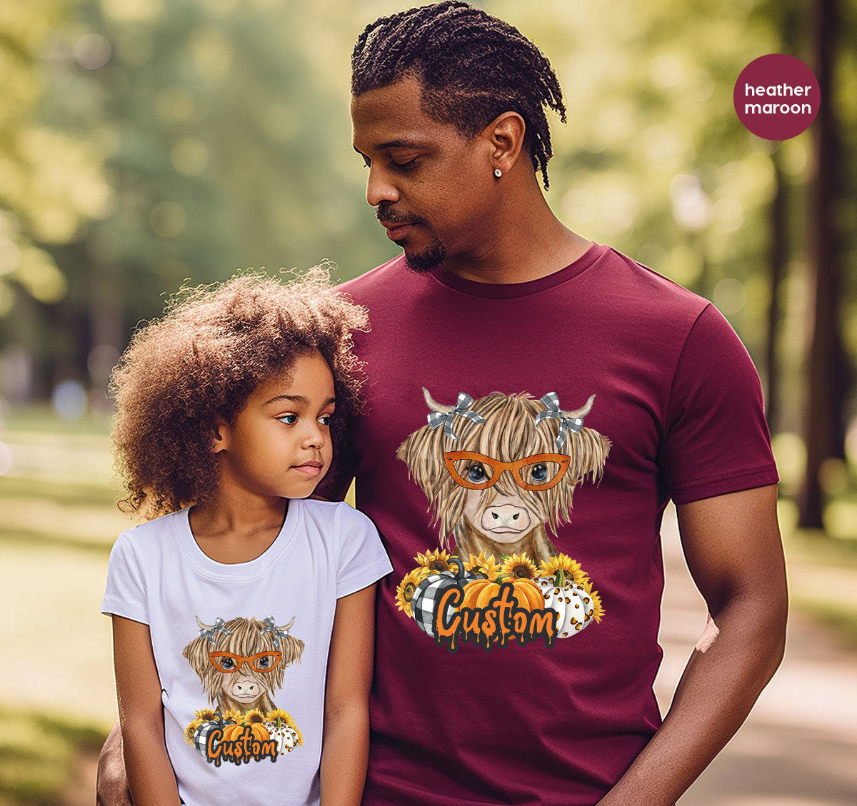 Custom Cow Shirt, Fall Graphic Tees, Personalized Farmer product image 57
