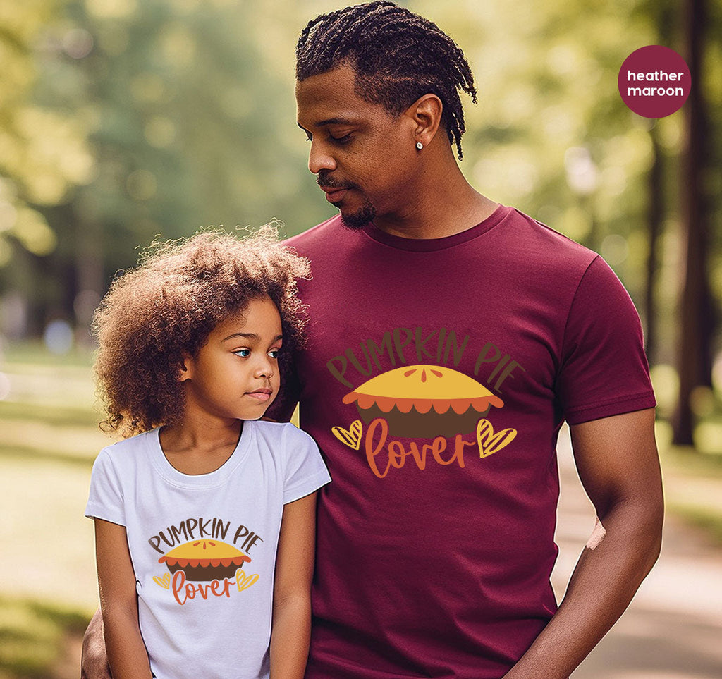 Kids Thanksgiving Shirts, Pumpkin Pie Graphic Tees, Gift product image 14