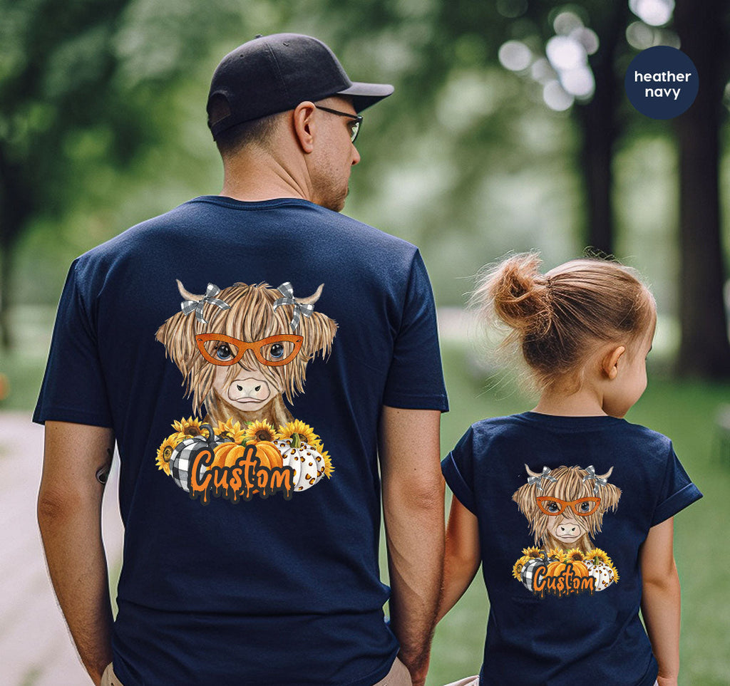 Custom Cow Shirt, Fall Graphic Tees, Personalized Farmer product image 58