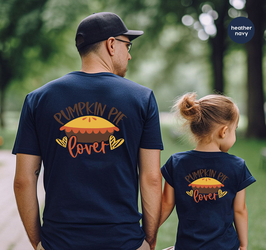 Kids Thanksgiving Shirts, Pumpkin Pie Graphic Tees, Gift product image 15