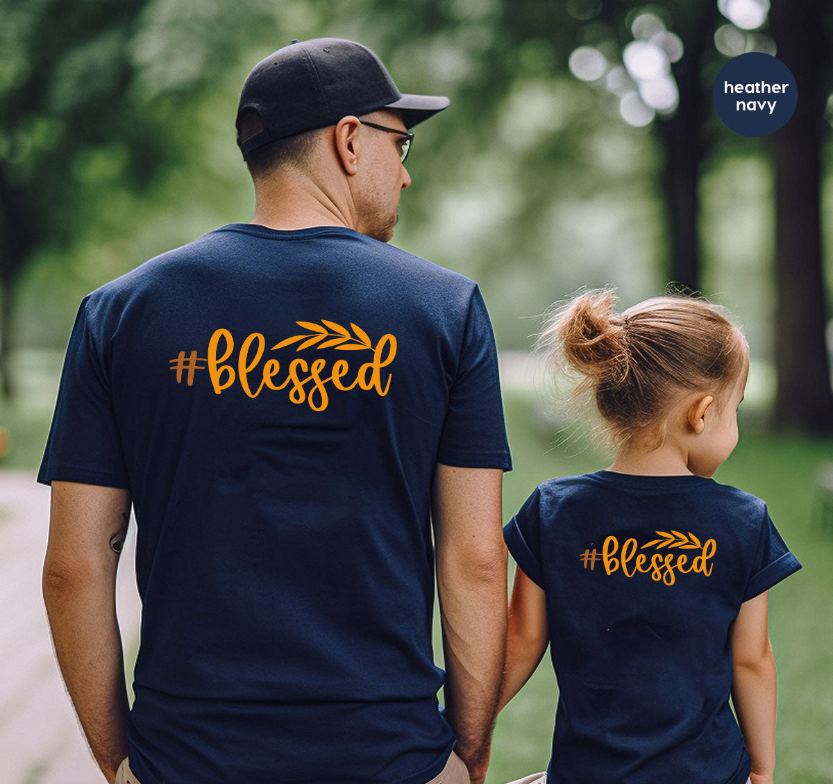 Cute Blessed T-Shirt, Fall Leaves Graphic Tees, Gift for product image 22