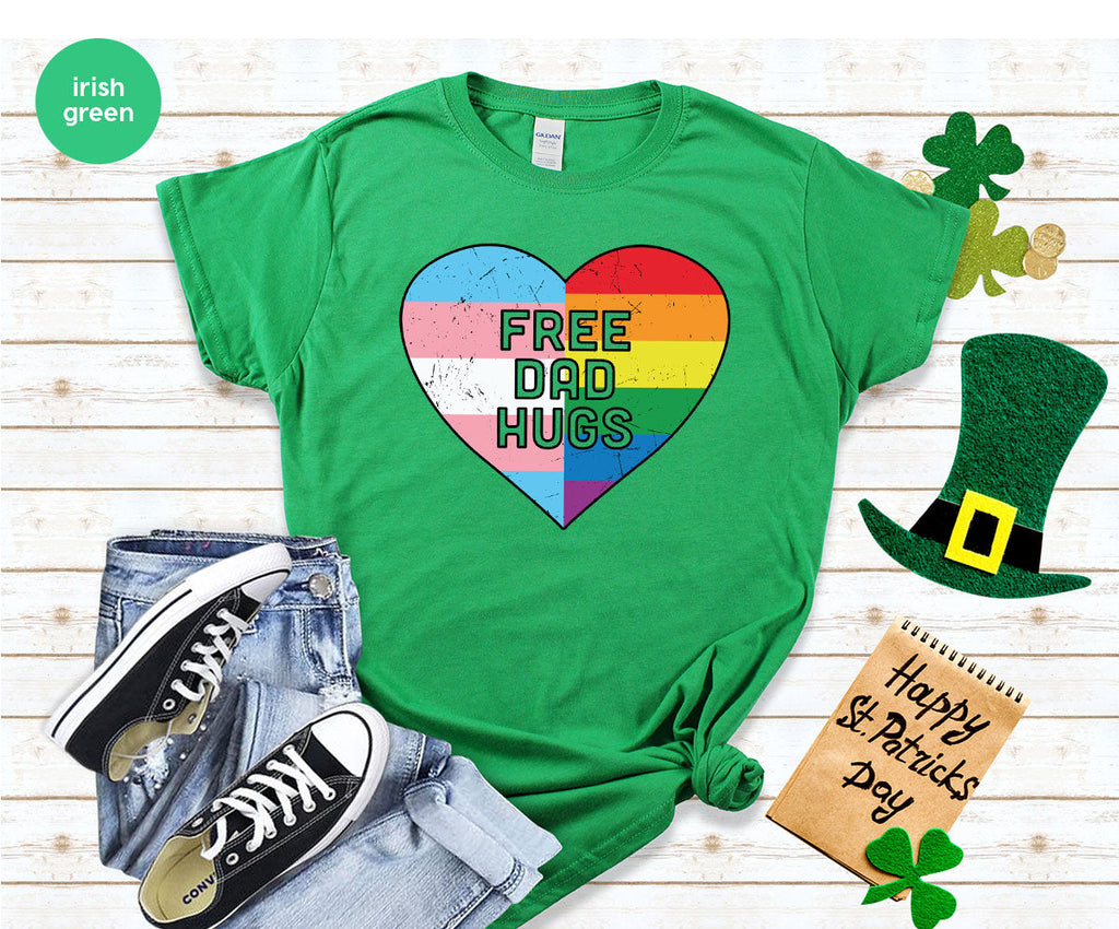 Free Dad Hugs Shirt, LGBT Pride T-Shirt product image 7