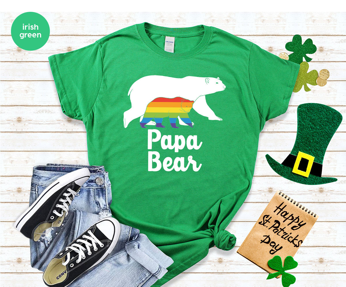 Papa Bear Shirt, T-Shirt, LGBT Rainbow Tee product image 3
