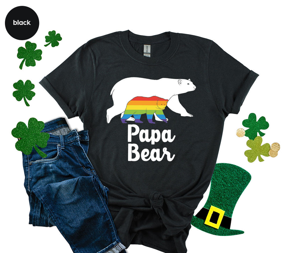 Papa Bear Shirt, T-Shirt, LGBT Rainbow Tee product image 15
