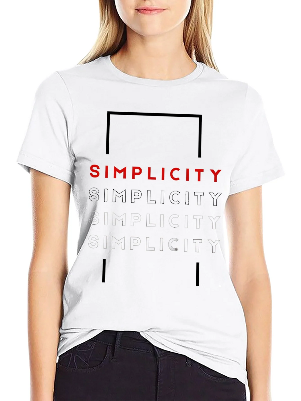 Mens Simplicity Graphic Print Black T-Shirt product image 3