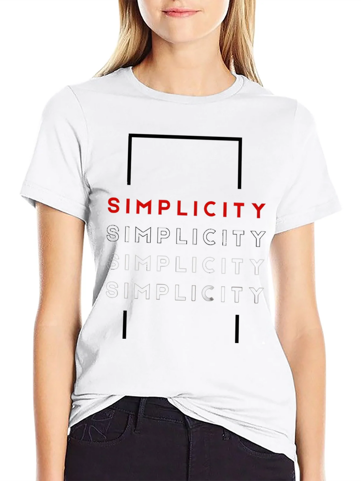 Mens Simplicity Graphic Print Black T-Shirt product image 3