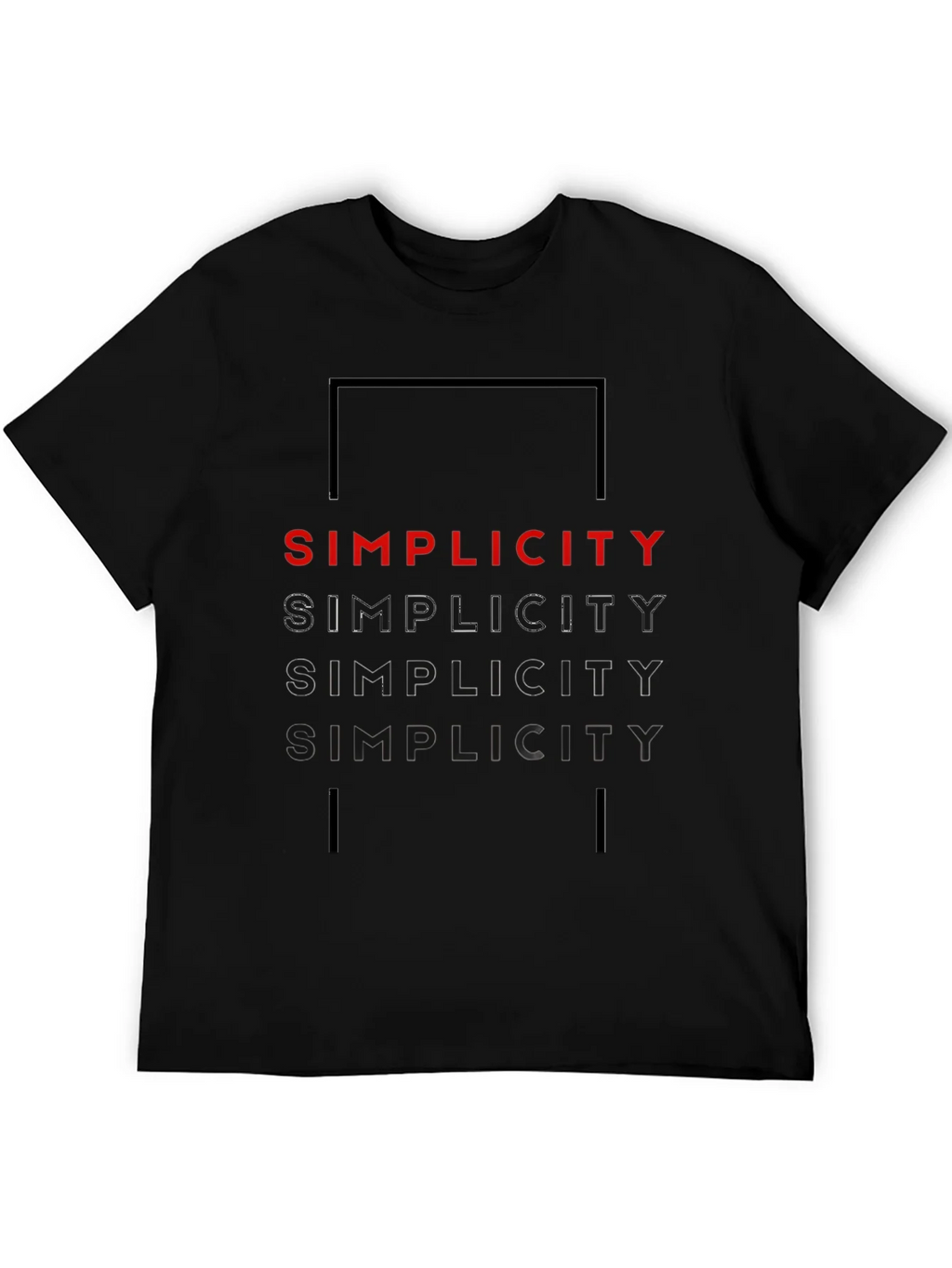 Mens Simplicity Graphic Print Black T-Shirt product image 1