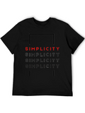 Mens Simplicity Graphic Print Black T-Shirt product image 1