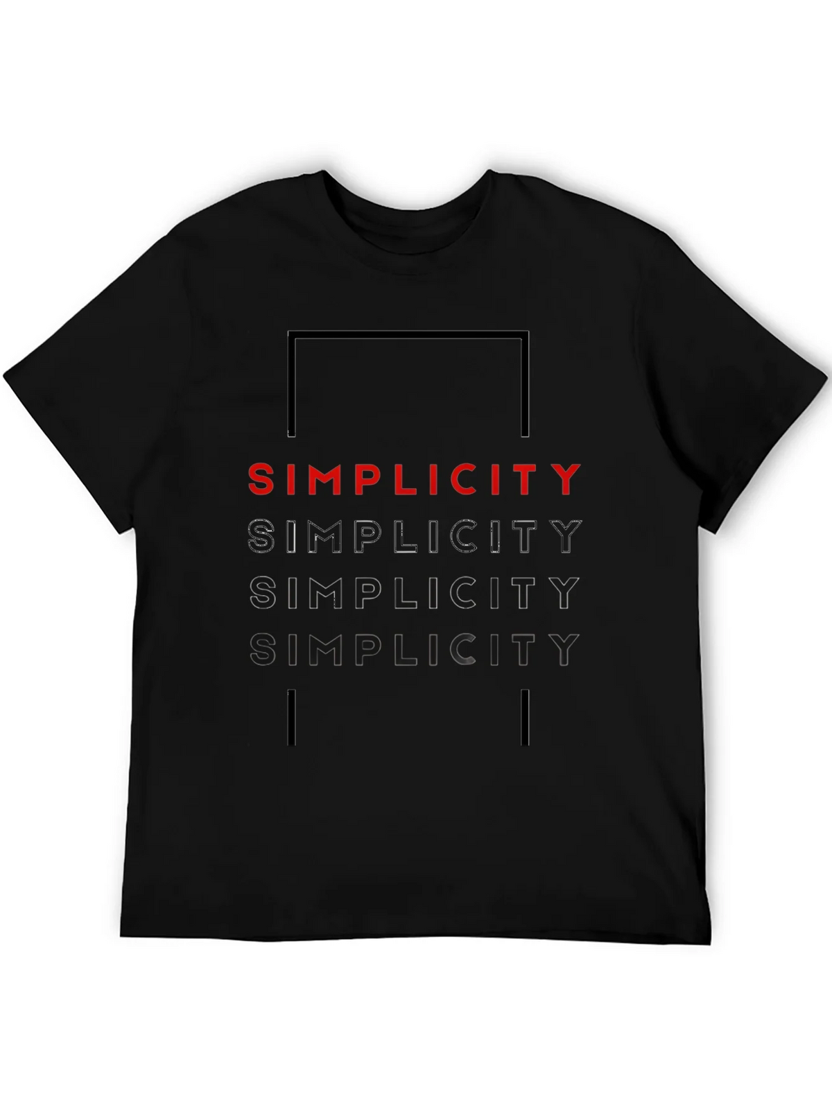Mens Simplicity Graphic Print Black T-Shirt product image 1