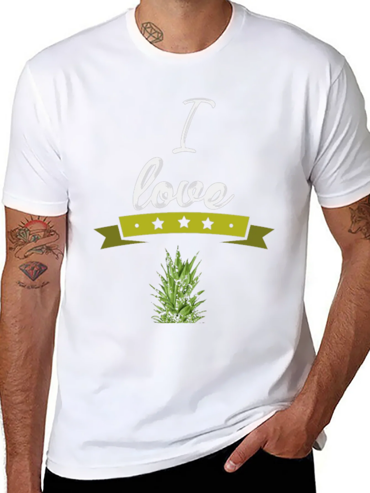 I Love Pineapple Graphic Tee - Soft Cotton Blend product image 3