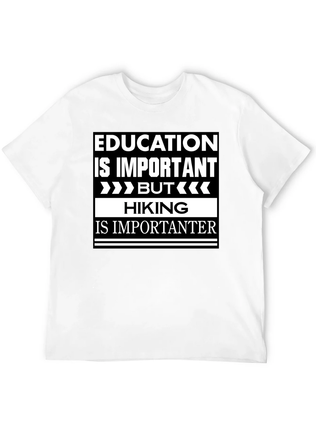 Funny Hiking T-Shirt - Education vs. Humor product image 3