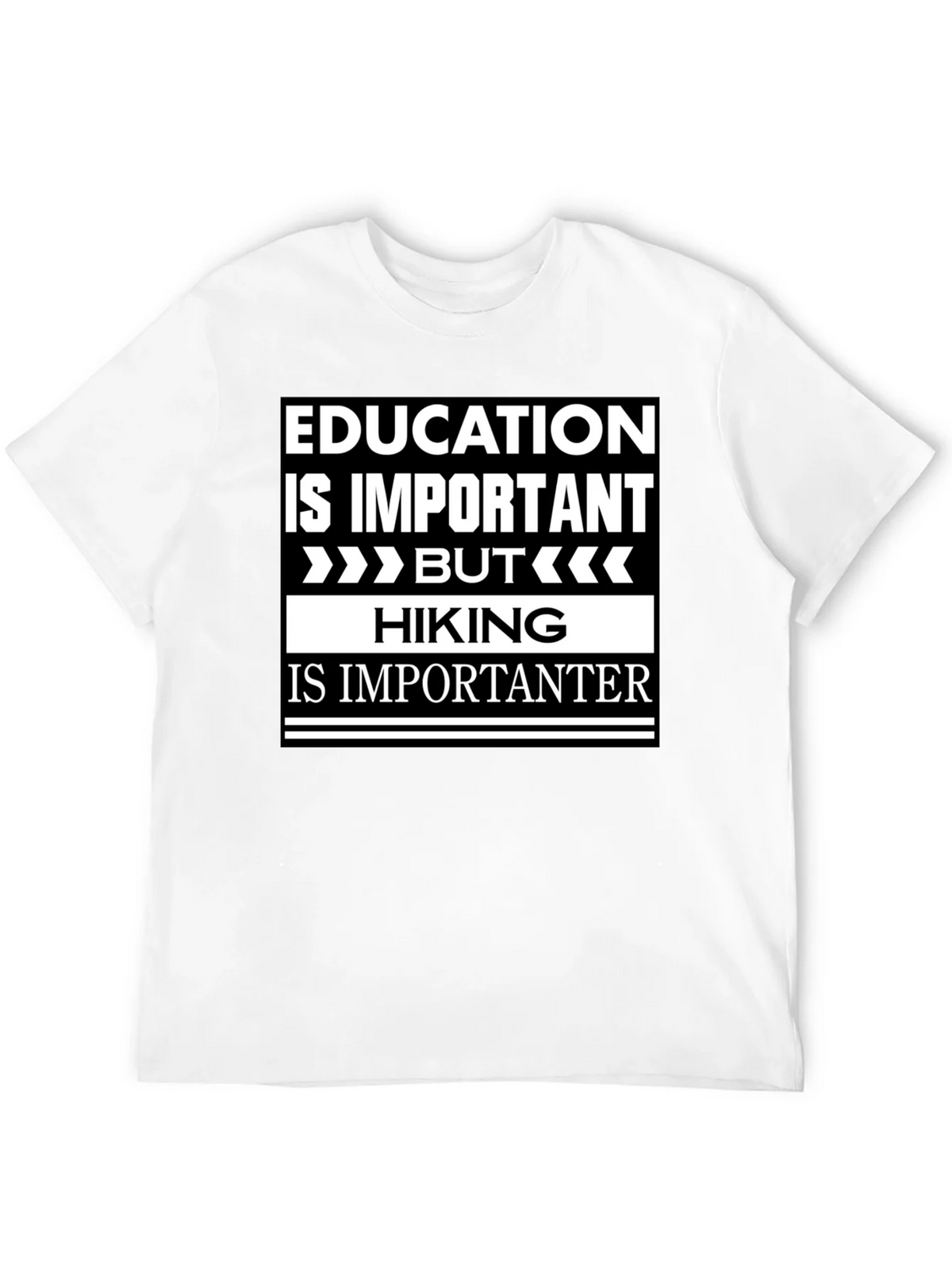 Funny Hiking T-Shirt - Education vs. Humor product image 3