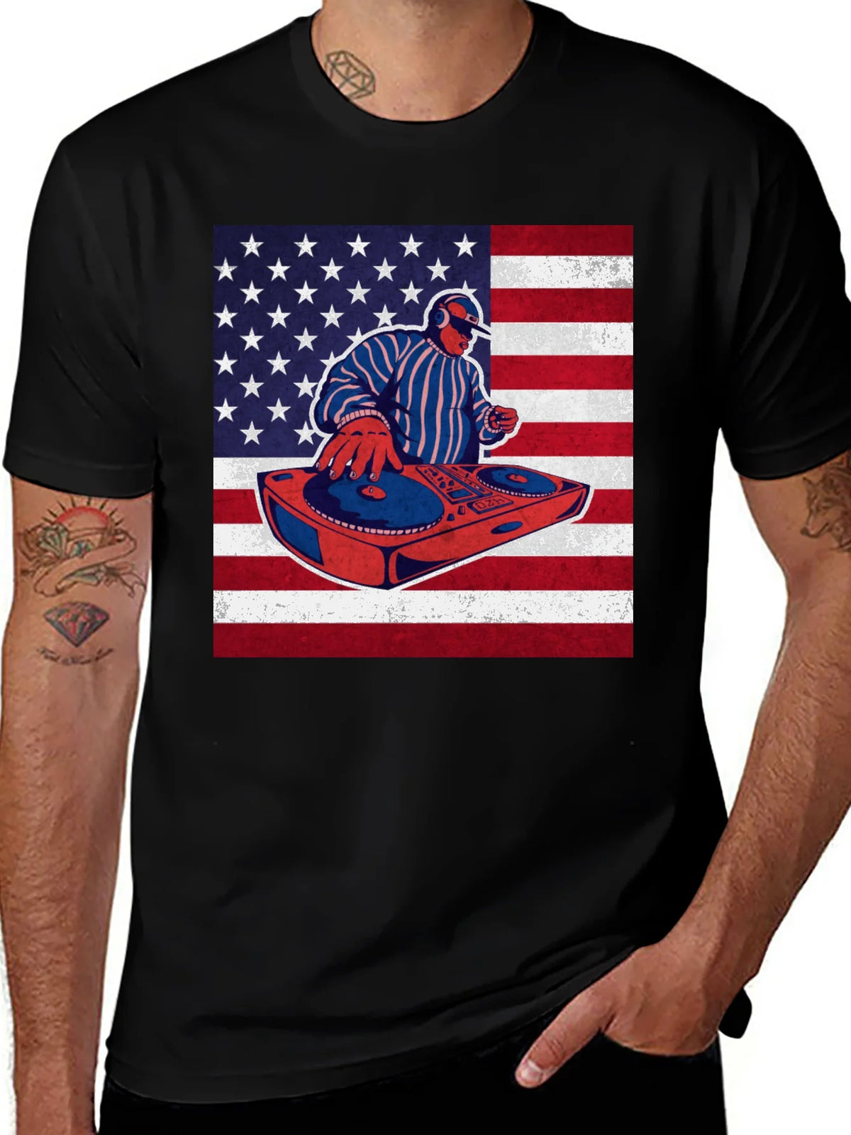 DJ American Flag T-Shirt product image 1