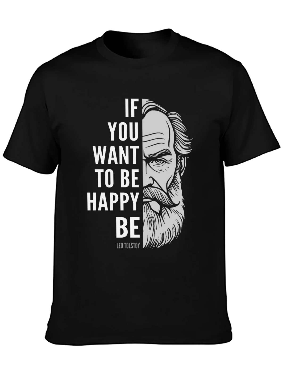 Leo Tolstoy T-Shirt - Be Happy Tee product image 3