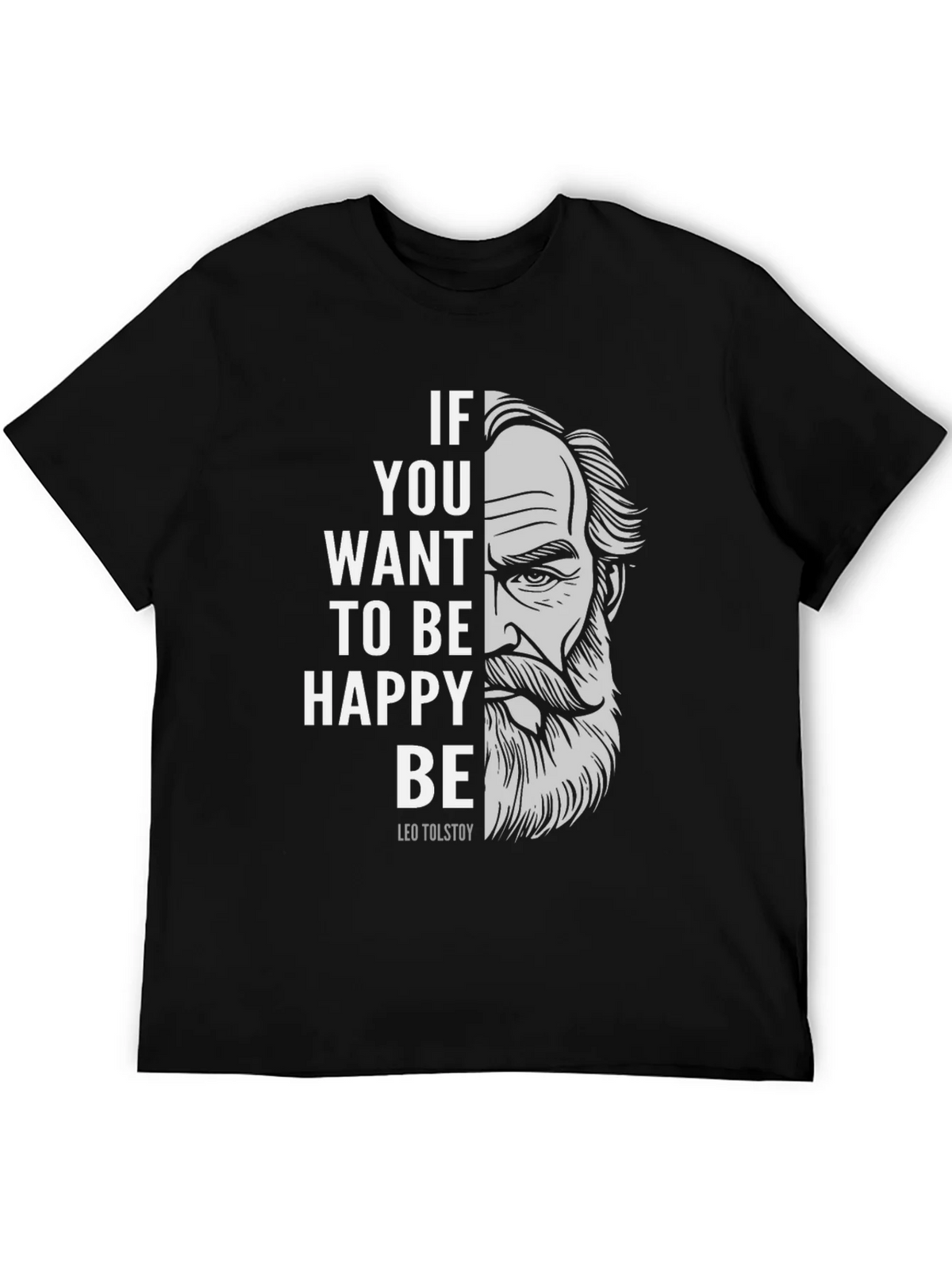 Leo Tolstoy T-Shirt - Be Happy Tee product image 5