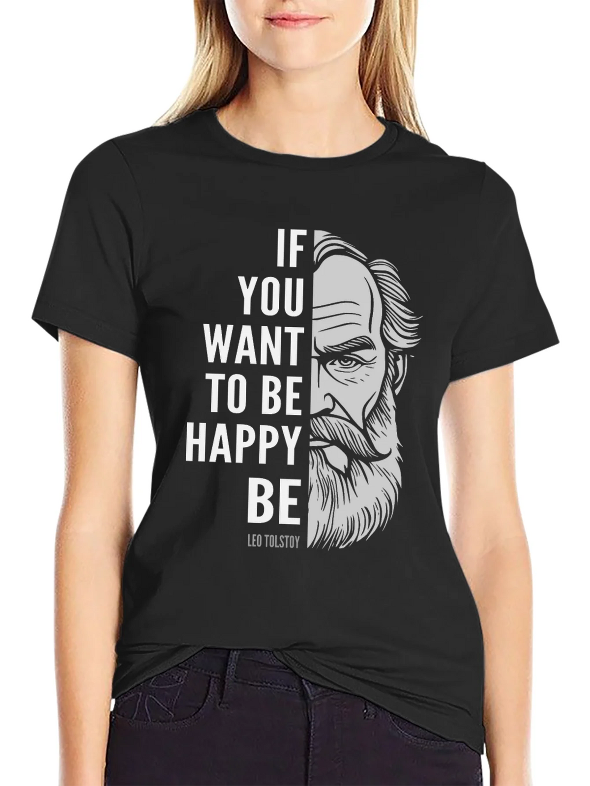 Leo Tolstoy T-Shirt - Be Happy Tee product image 2