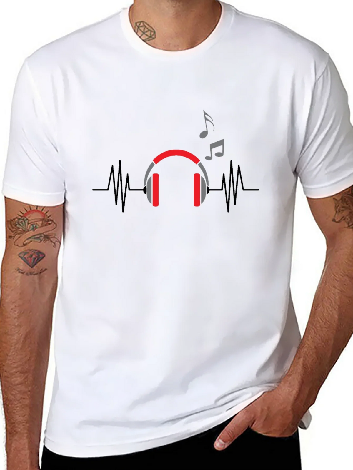 Music Vibe T-Shirt - Stylish Black Tee with Headphone product image 4