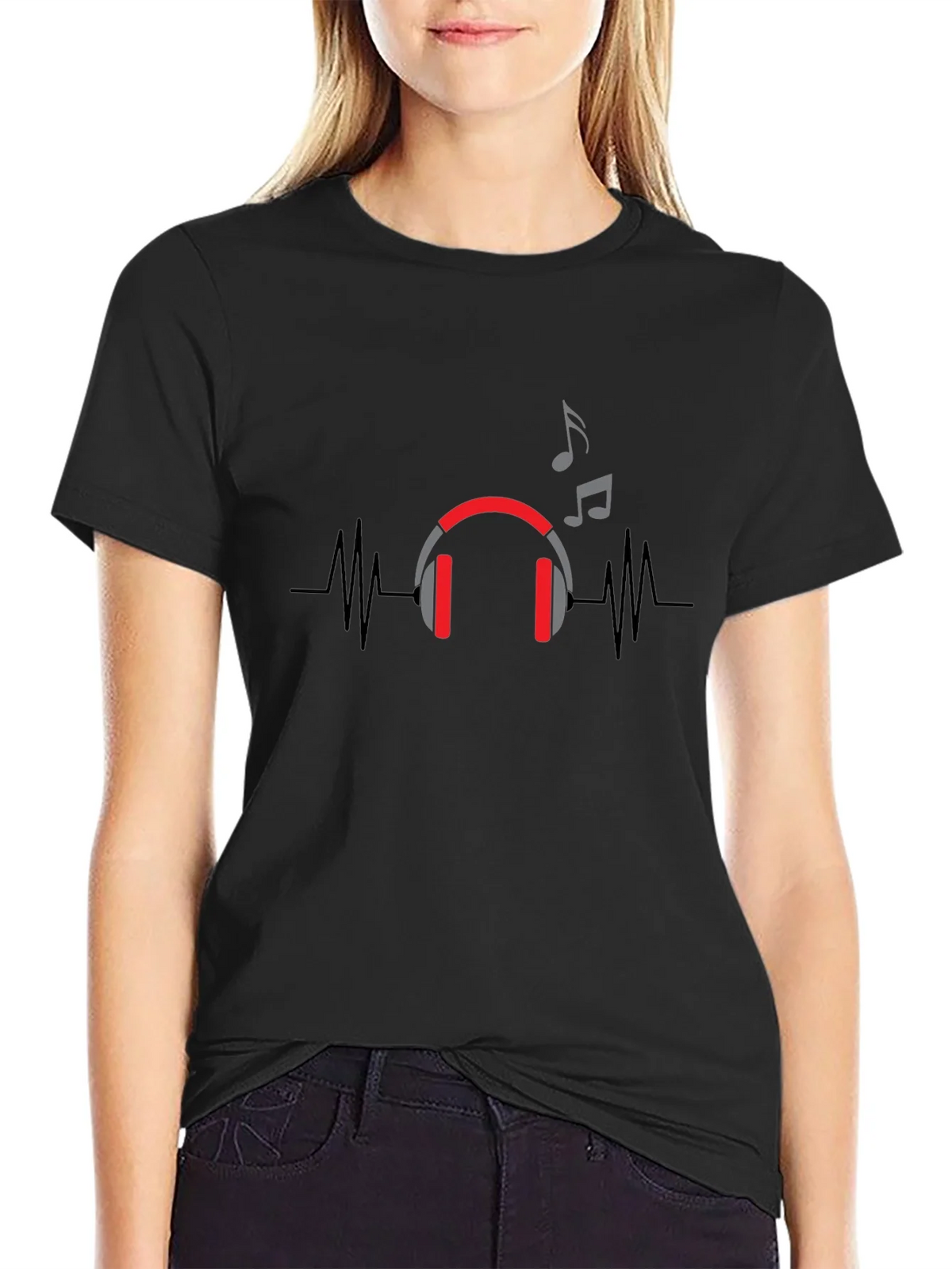 Music Vibe T-Shirt - Stylish Black Tee with Headphone product image 2