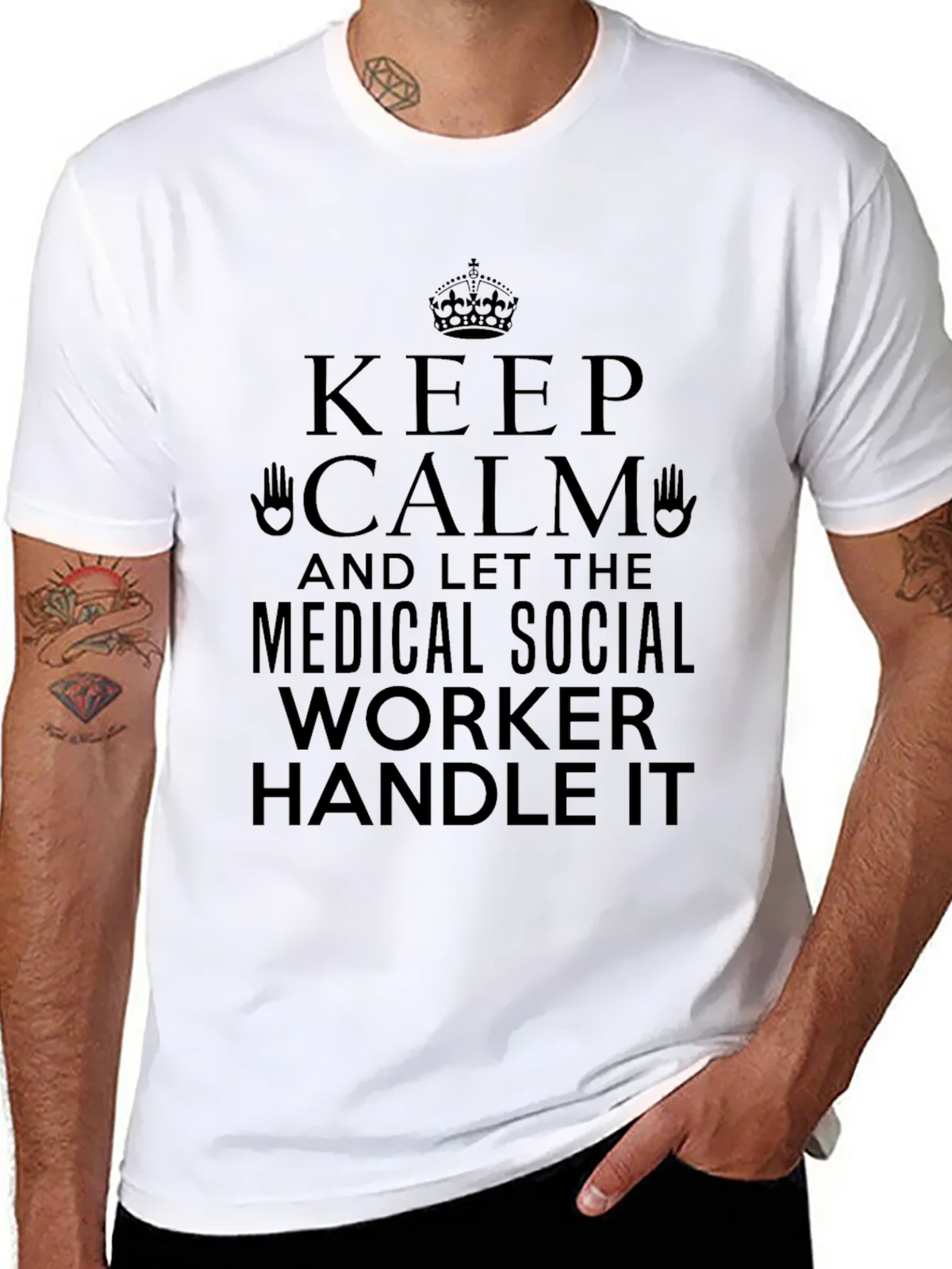 Keep Calm Medical Social Worker T-Shirt product image 7