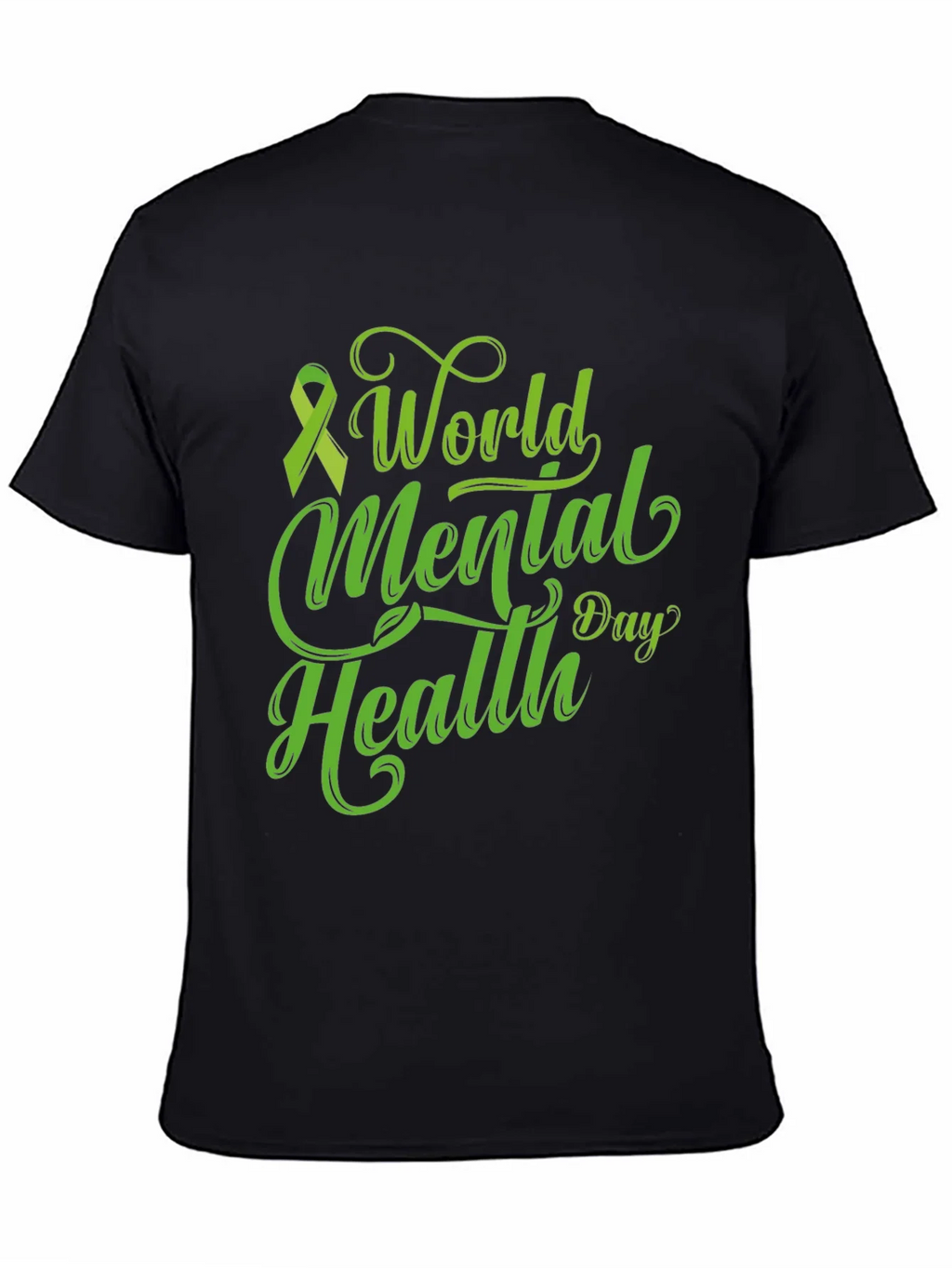 World Mental Health Day T-Shirt Green Ribbon product image 3