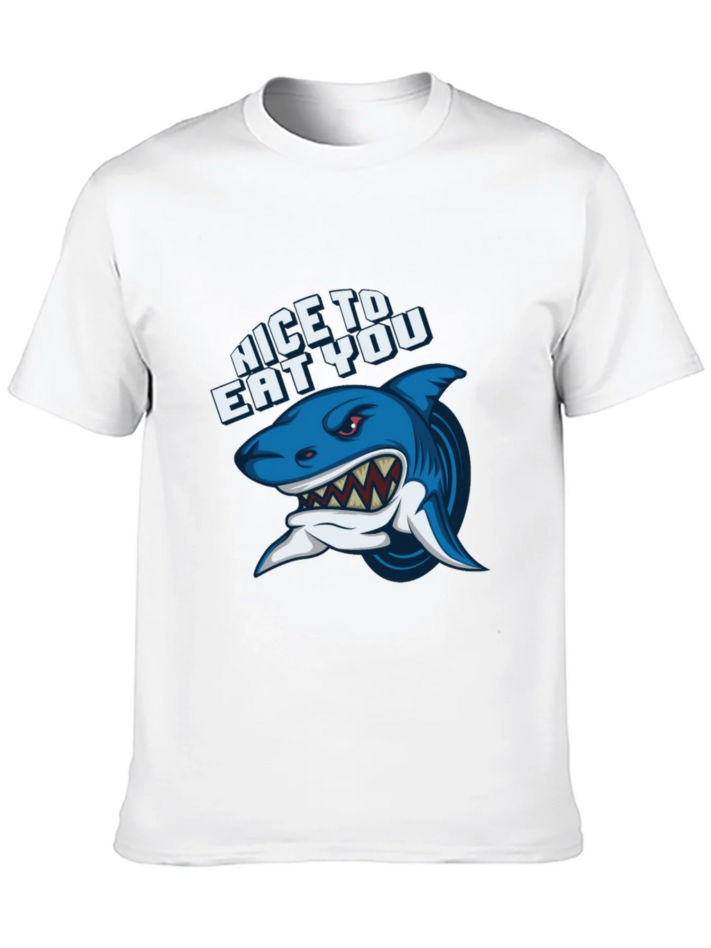 Shark Graphic Black T-Shirt - Nice to Eat You product image 2