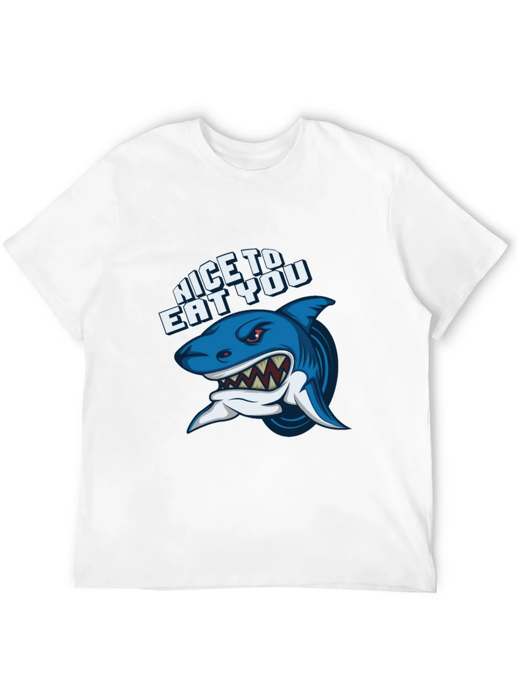 Shark Graphic Black T-Shirt - Nice to Eat You product image 3