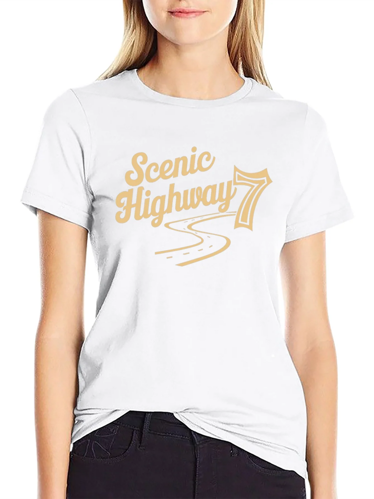 Scenic Highway 7 Black Graphic T-Shirt product image 8