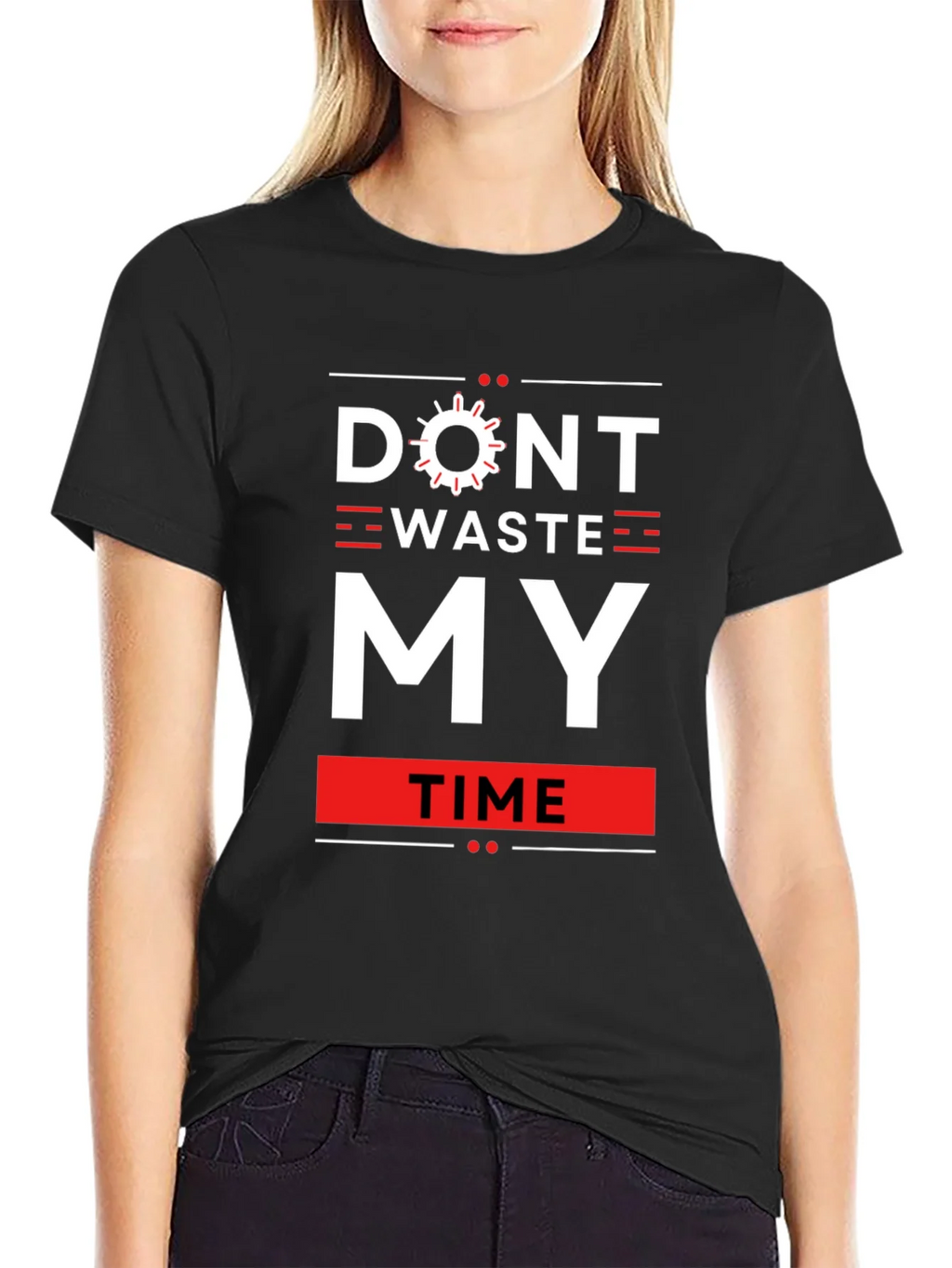 Dont Waste My Time Graphic Tee - Black product image 1