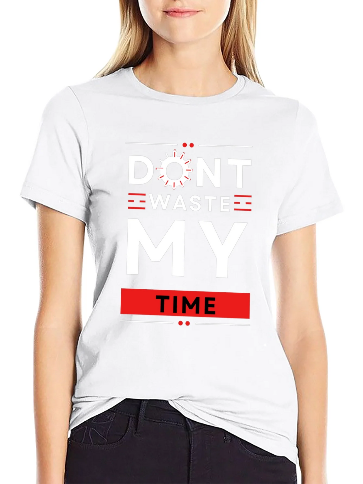 Dont Waste My Time Graphic Tee - Black product image 4