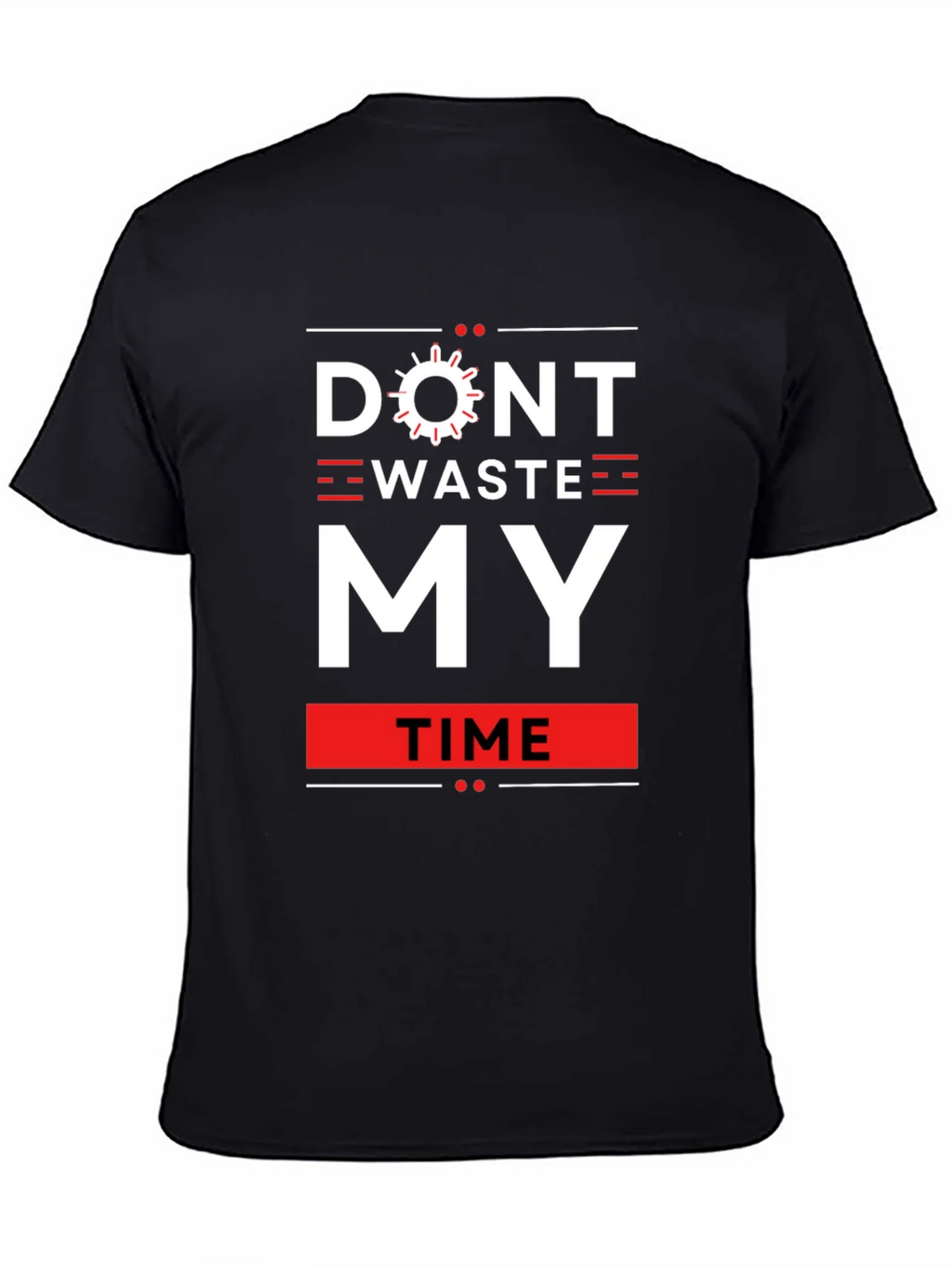 Dont Waste My Time Graphic Tee - Black product image 3