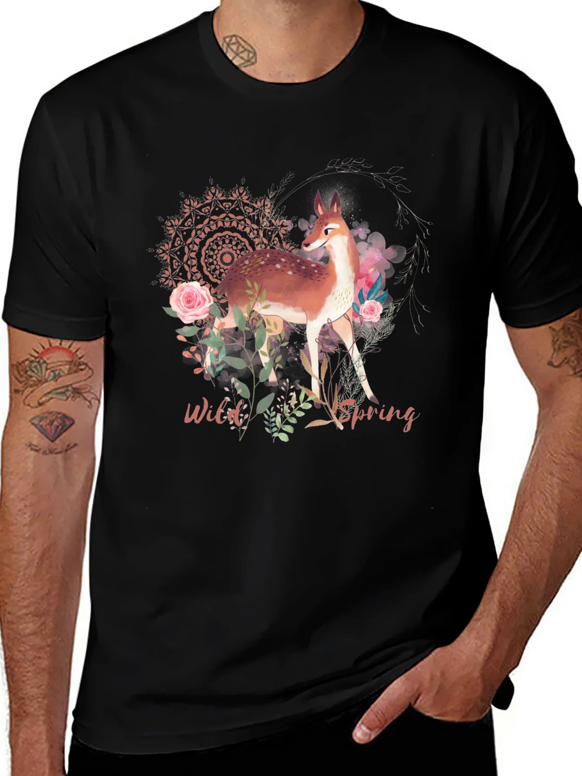 Wild Spring Deer Graphic Tee product image 1