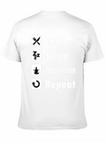 Eat Sleep Meditation Repeat Black T-Shirt product image 1