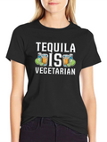 Tequila is Vegetarian T-Shirt Funny Drink Tee product image 1