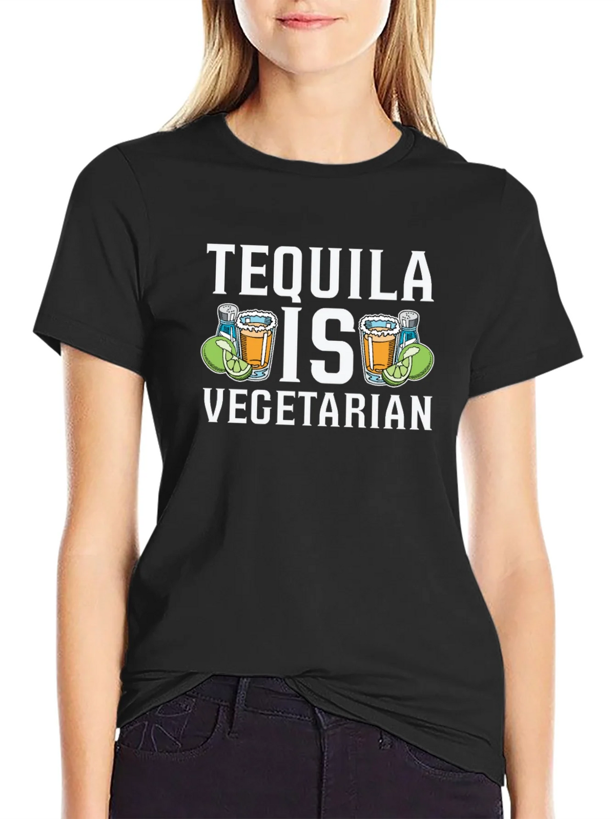 Tequila is Vegetarian T-Shirt Funny Drink Tee product image 1