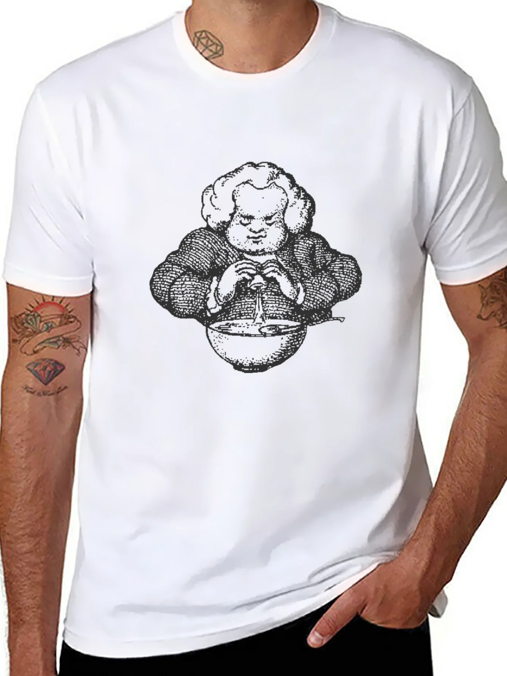 Black T-Shirt with Alchemist Graphic product image 4