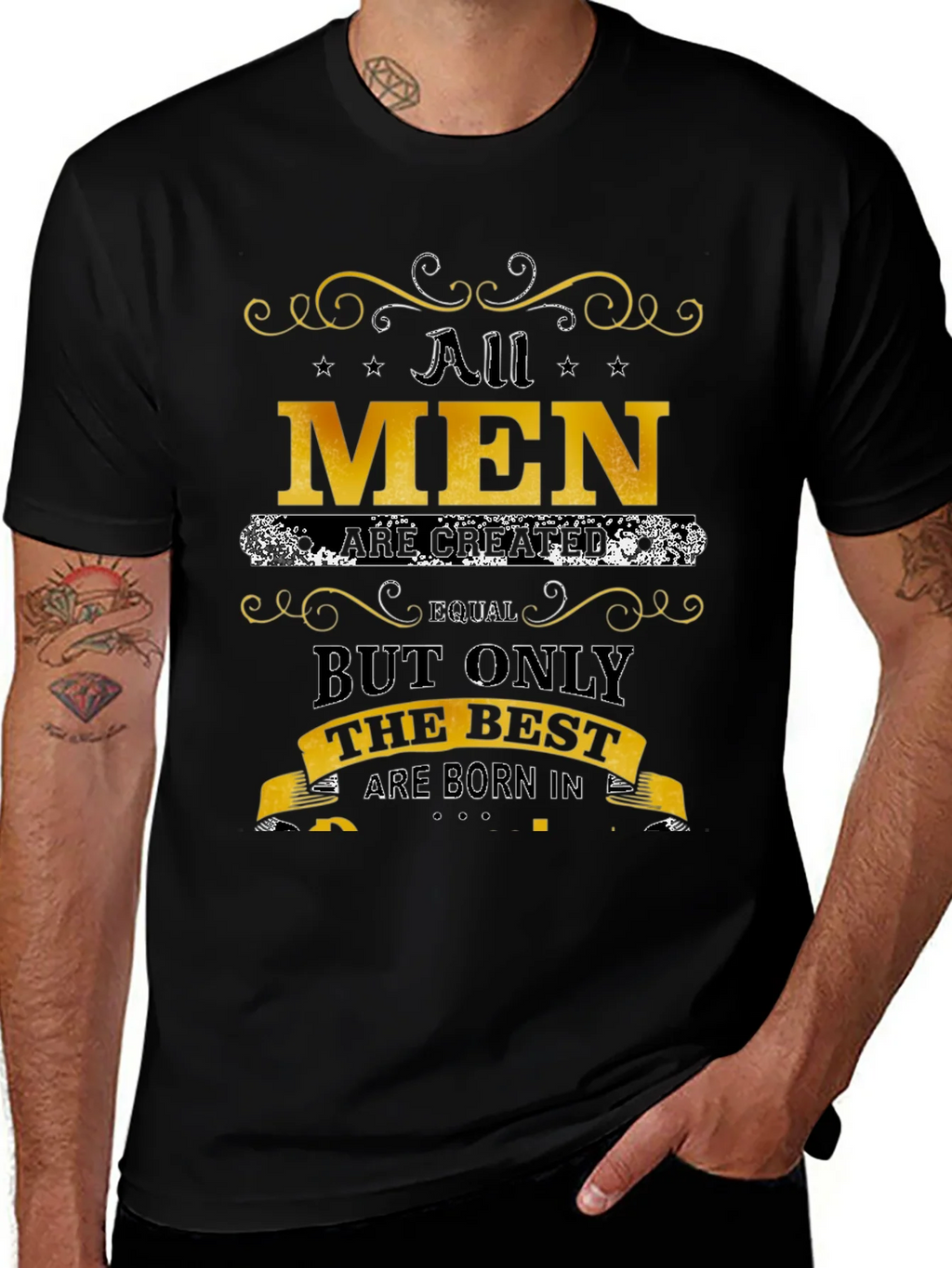 All Men Are Created Equal Best Born In T-Shirt product image 1