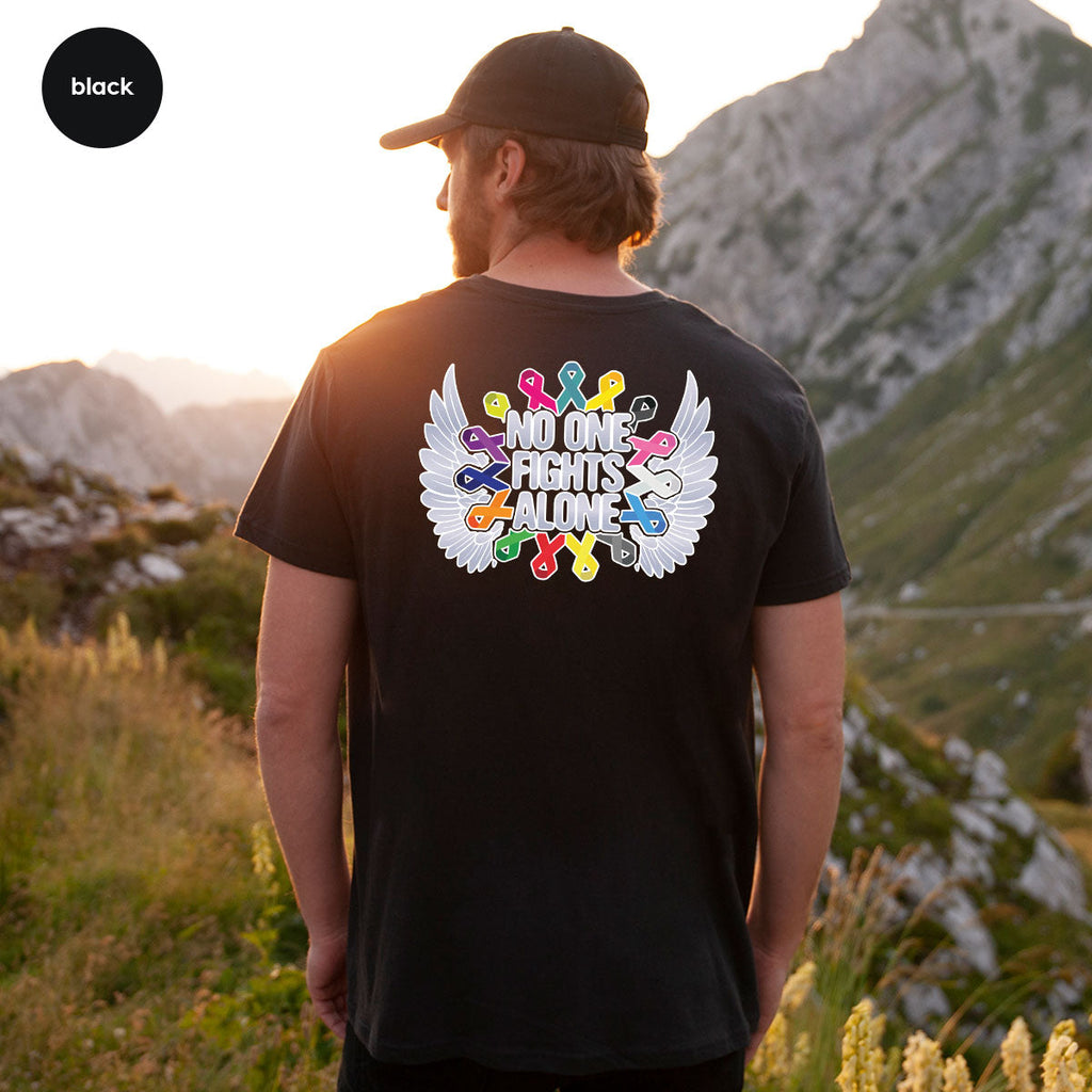 No One Fights Alone Shirt, Cancer Fighter T-Shirt, Warrior product image 20