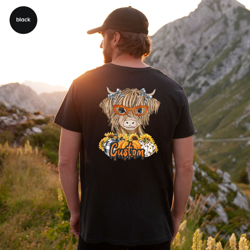 Custom Cow Shirt, Fall Graphic Tees, Personalized Farmer product image 61