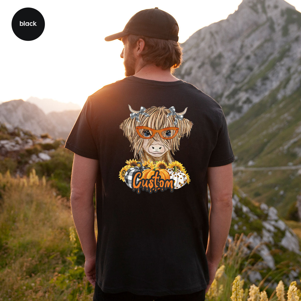Custom Cow Shirt, Fall Graphic Tees, Personalized Farmer product image 61