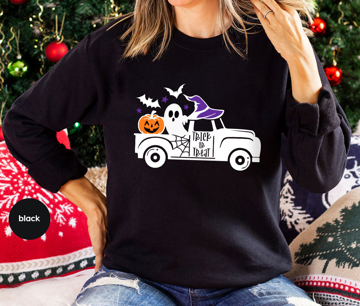 Halloween Sweatshirt, Gifts, Pumpkin Graphic Tees, Spooky product image 14