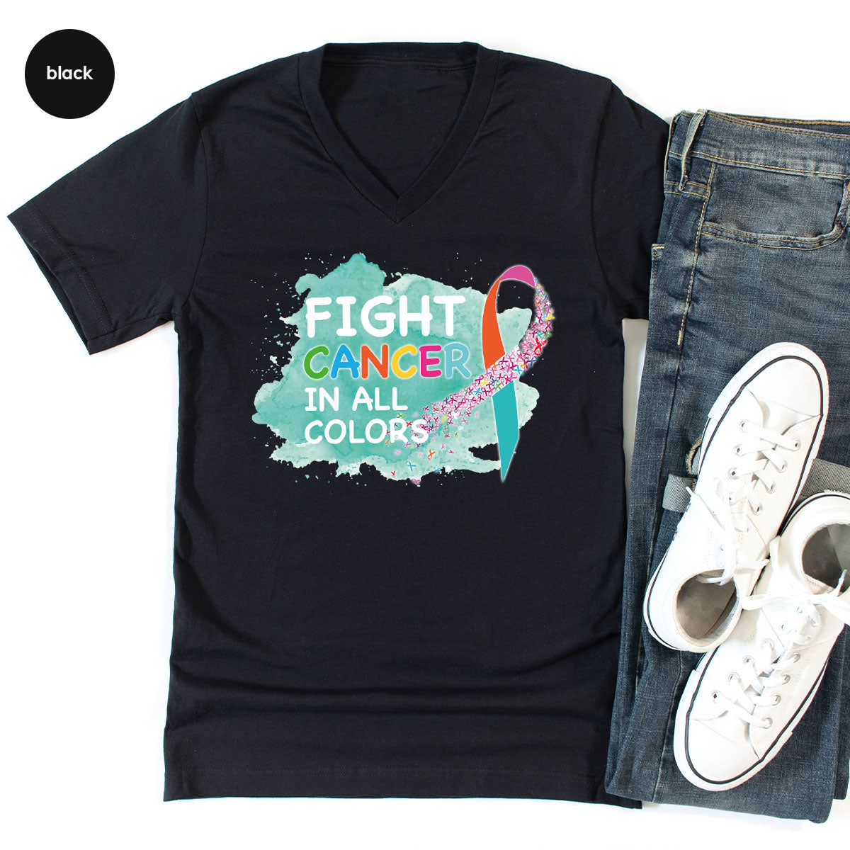 Fight Against Cancer Shirt, Warrior T-Shirt, With All Colors product image 21